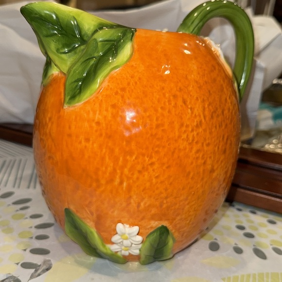 VINTAGE MARTH STEWART ORANGE PITCHER FOR SALE - Picture 8 of 8